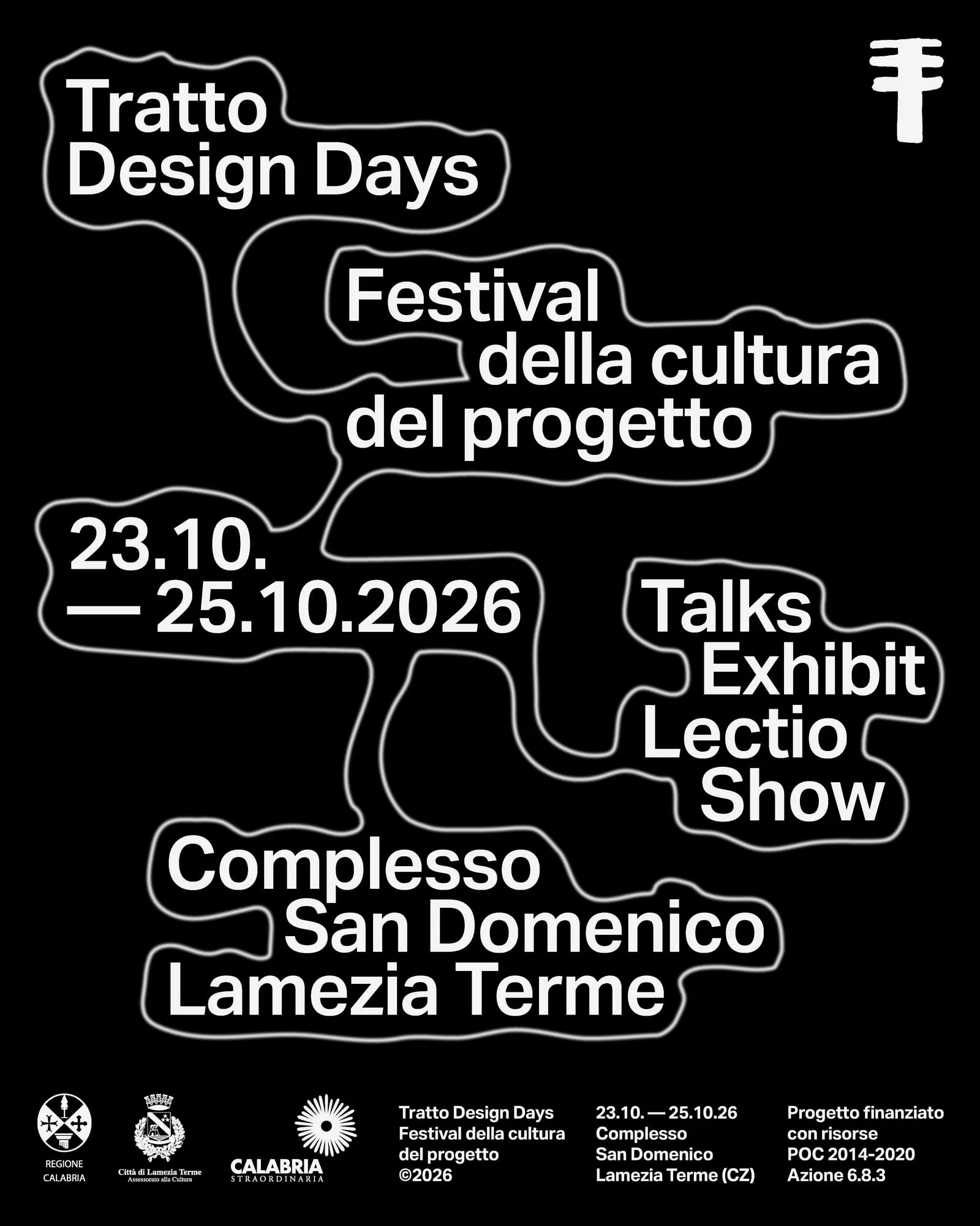 Manifesto del festival con il programma in sintesi, talks, exhibit, lectio e show