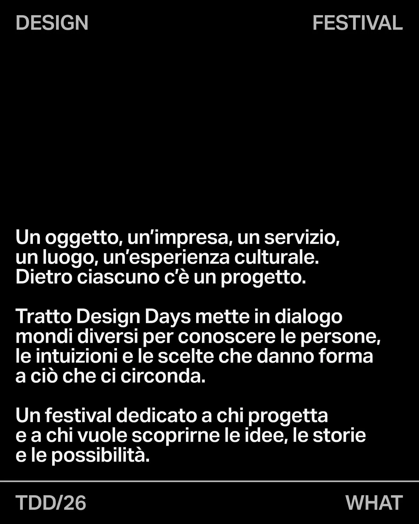 Testo del manifesto su fondo nero