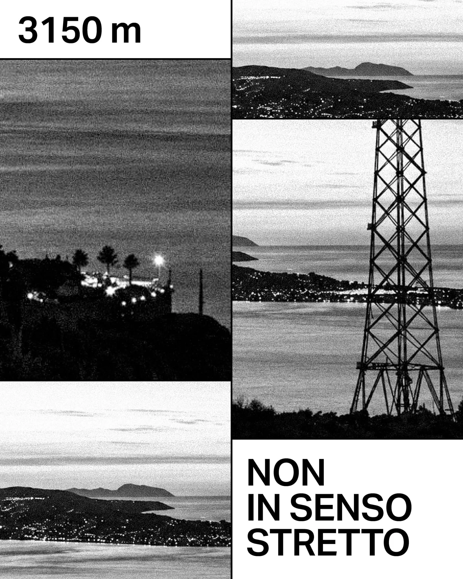 Grafica dell'appuntamento Non in senso stretto, con foto dello Stretto di Messina