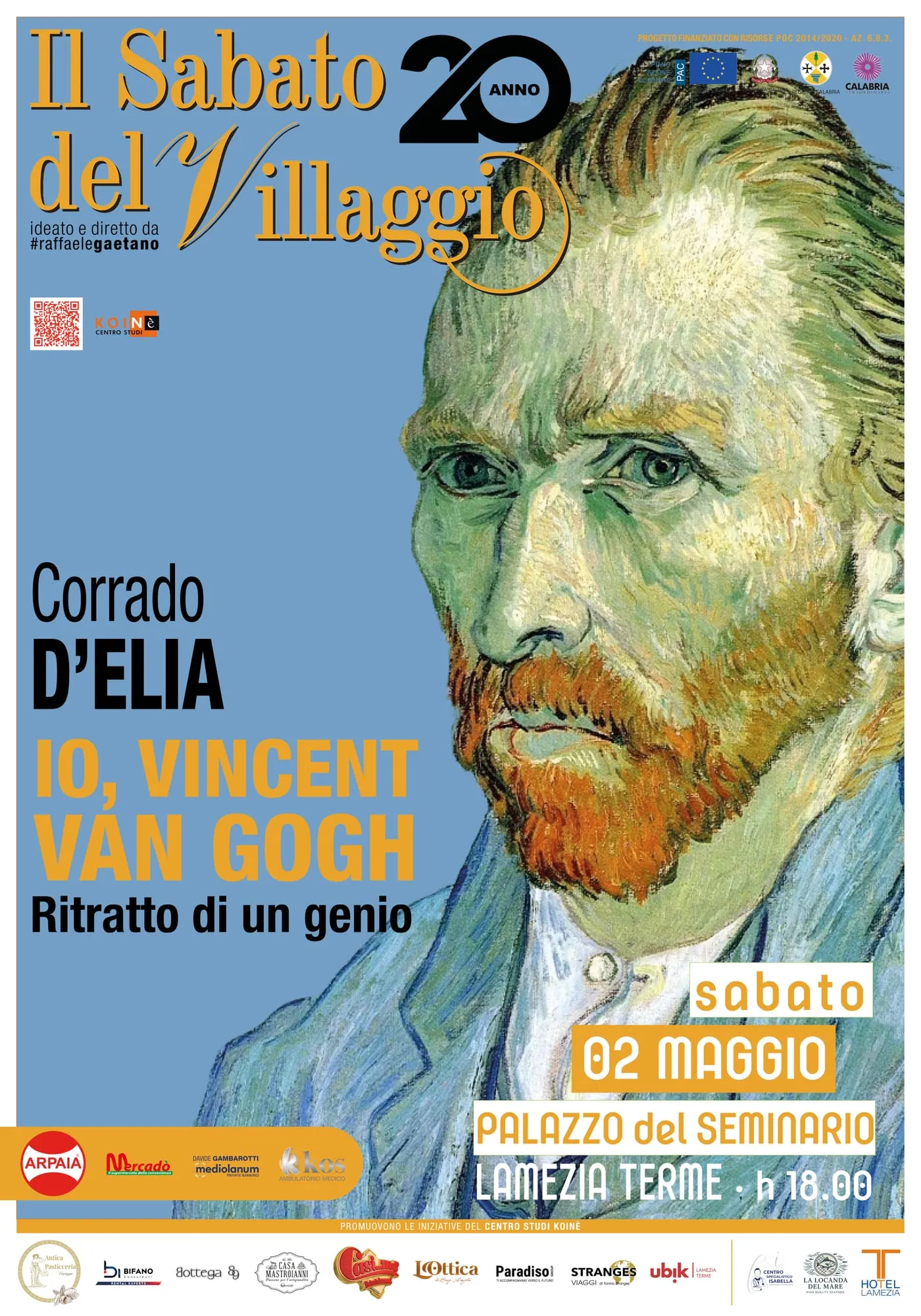 Locandina di Io, Vincent van Gogh con Corrado D'Elia, edizione 2026